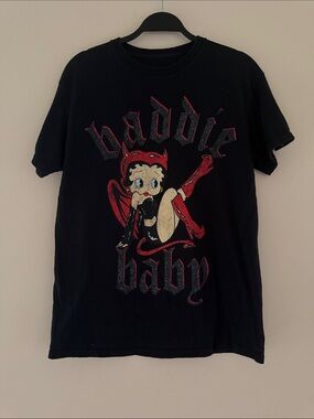 Betty‎ Boop "Baddie Baby" Black Graphic Tee Medium